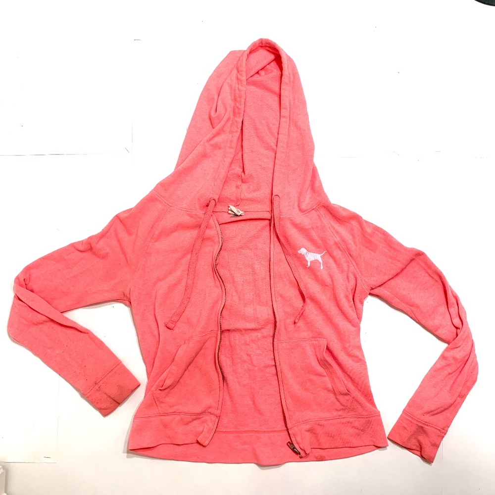 PINK Zip Up Logo Jacket